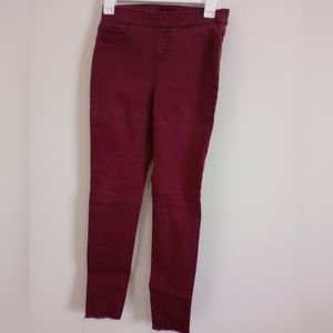Justice Girl's Size 16 Burgundy Skinny Leg Jeggings